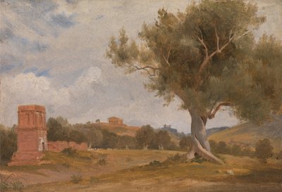 Veduta di Girgenti in Sicilia con il Tempio della Concordia e di Giunone da Charles Lock Eastlake